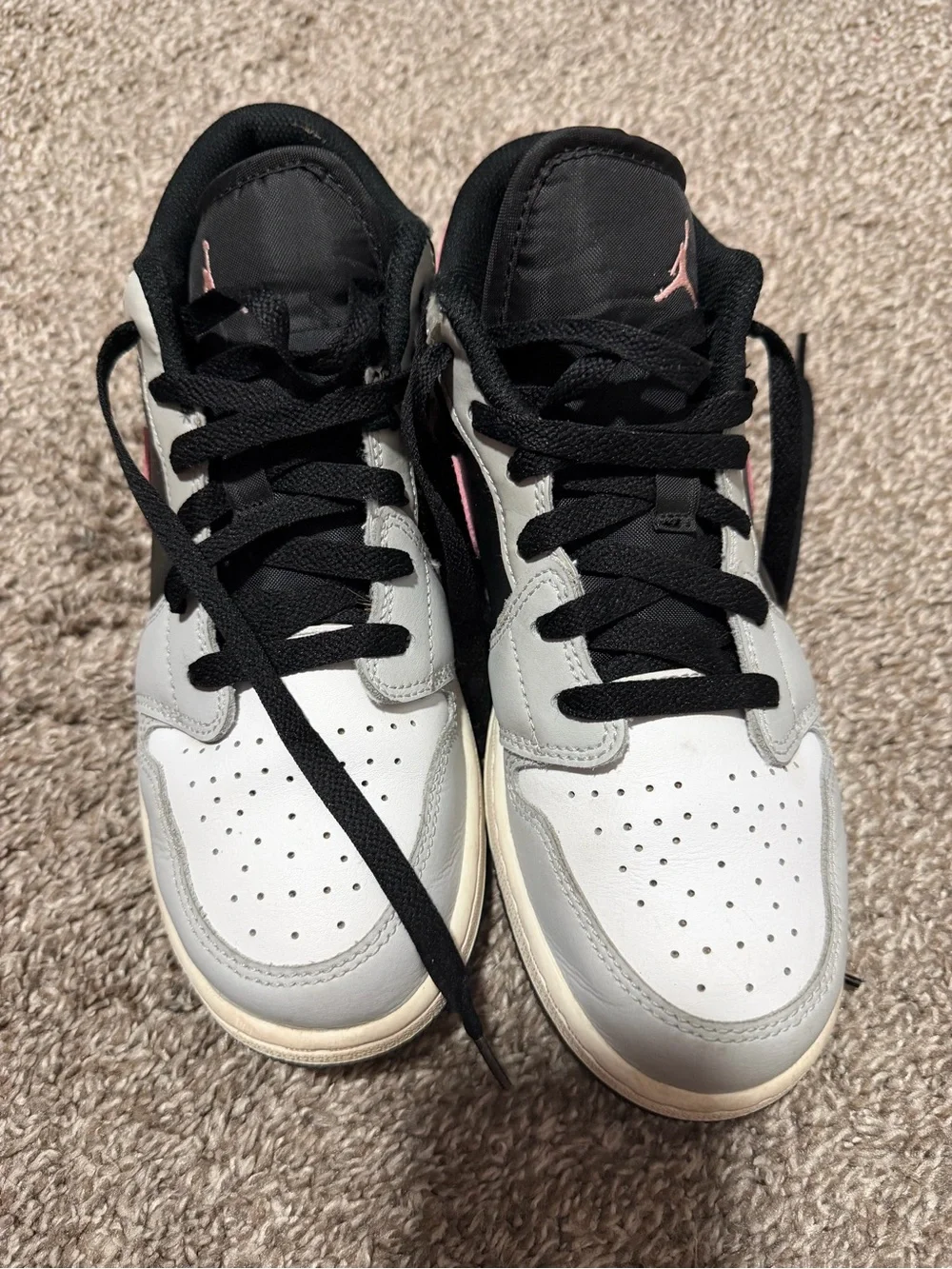 Jordan Low-Top Sneakers in Black, Gray & Pink size 7 women’s